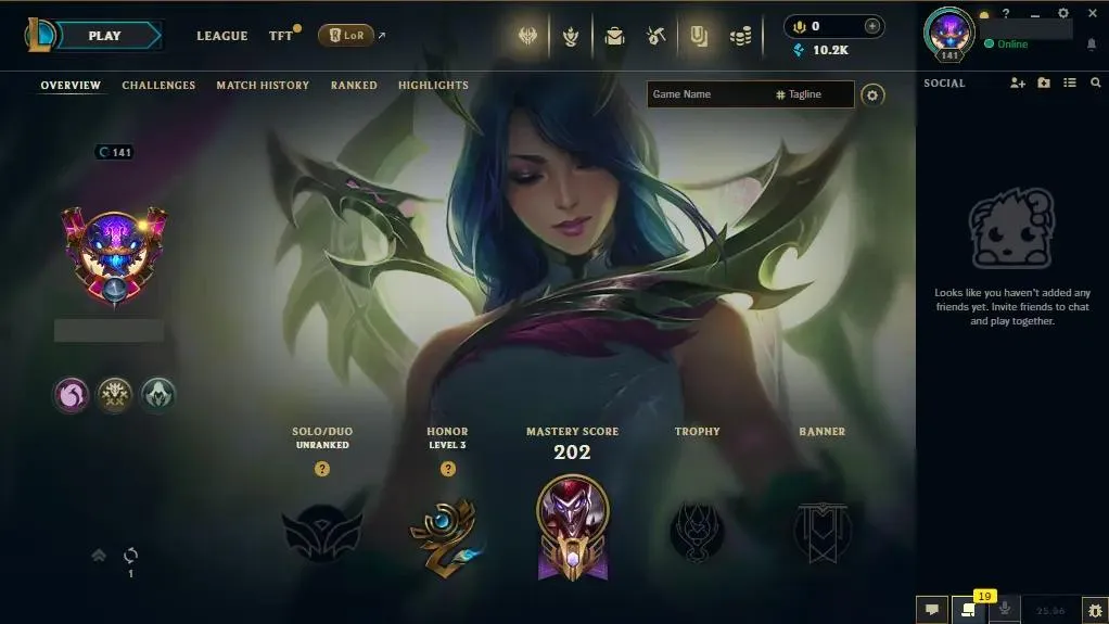 【EUW】75 Champions |  ✅ Level 141 | 🤩 18 Skins | 🔵 10260 BE | 🟠 2617 OE | 🔑 15 Keys ⸱ EUW league of legends account for sale
