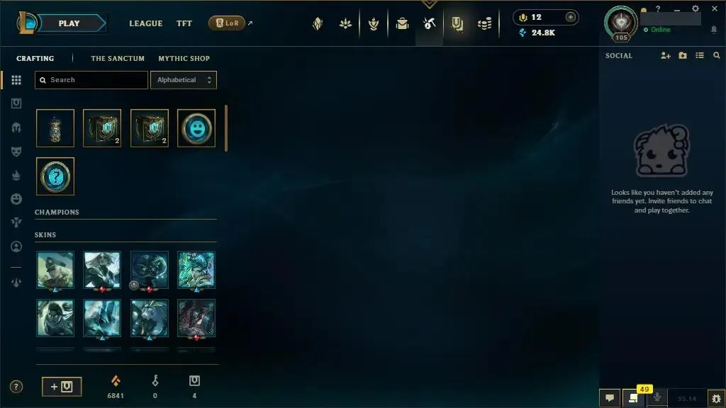 [CHEAPEST]👑 NA ⭐Handmade ♟️ Champs: 138 ⚡ 21 Skins ⭐ LV: 105 💰 BE: 24820 ♾️ Lifetime Ownership 📧 Full Email Access 👑 High Quality Riot Account #0495