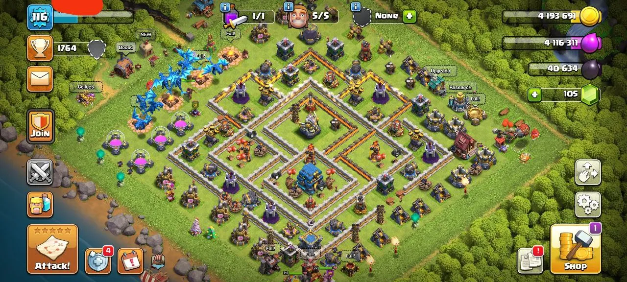 DECENT TH12 | 2602 ATB | GUD DEFENCES | 1K WAR STAR| MANY MAGIC ITEMS| HEORES 28-39-20-20| INSTANT DELIVERY