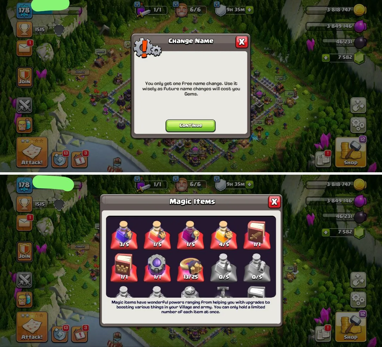 DONATION TH15 | 7500 GEMS | GOOD DEFENCES | RENAME FREE |MAGIC ITEMS |5087 ATB | HEORES 53-56-40-32-19| INSTANT DELIVERY