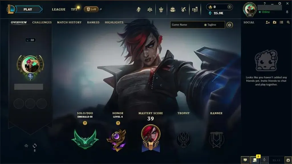 EUW ✅👑Arcane Brawler VI👑- ♟️Champions:32 🎨 Skins: 3 LV: 38 👑 1st Owner #0489