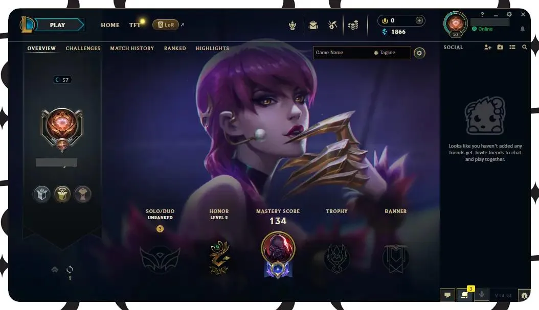 🔥 EUW 🎭 46 Champions 🎃 10 Skins 📈 Level 57 💰 1866 BE | 🟠 Full Access | 🔴 EUW Leauge of legends Account for Sale