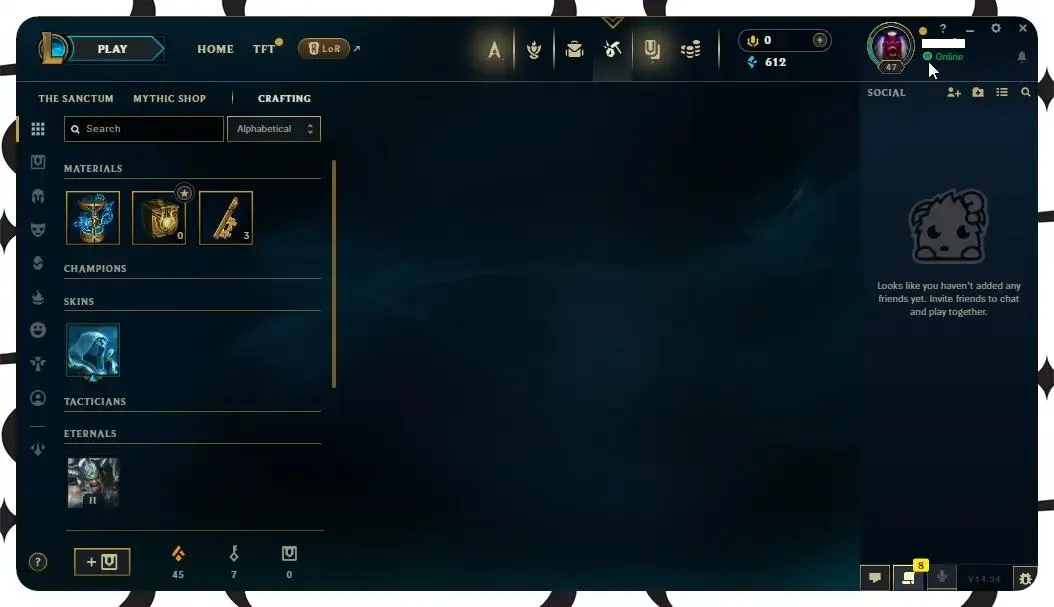 [🔥 EUW 🟢 38 Champions 🟡 Level 47 💰 612 BE 🟣 4 Skins 🗝️ 7 Keys | Full Access][ Perfect for Smurfs / LOL Account for Sale]