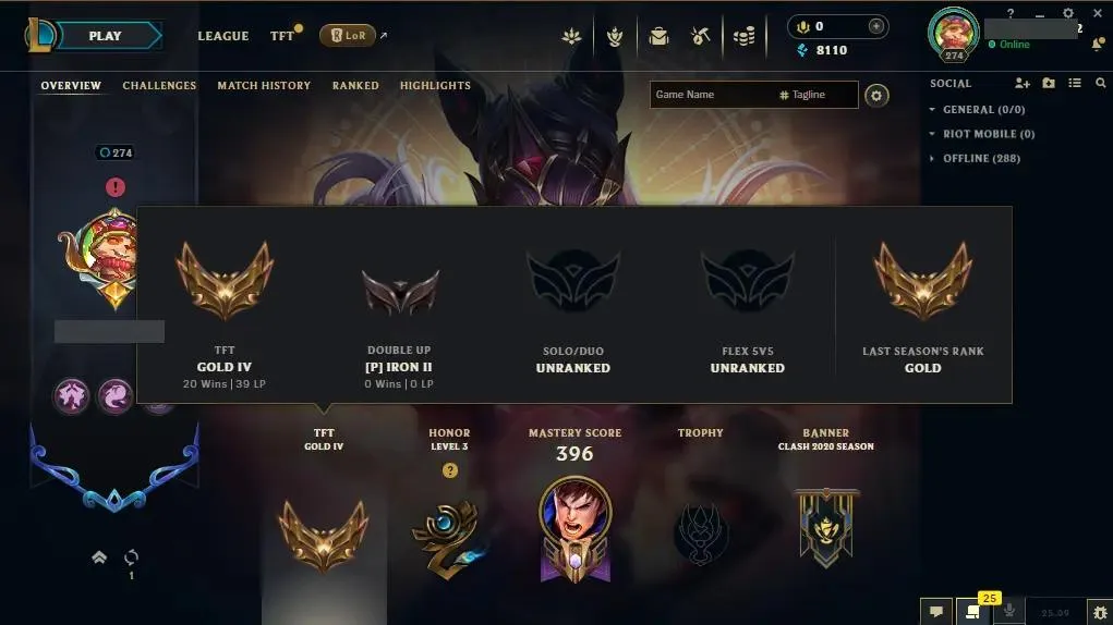 【LAN】✅ lv 274 ⭐ 125 Champs ⭐ 113 Skins ⭐ 14 Chromas ⭐ LAN league of legends account for sale
