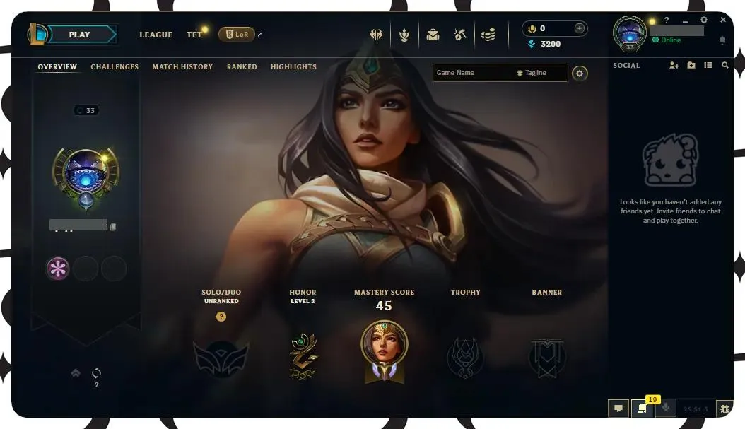 【EUW】42 Champions |  ✅ Level 33 | 🔵 3200 BE | 🟠 1320 OE | 🎁 5 Chests ⸱ EUW league of legends account for sale