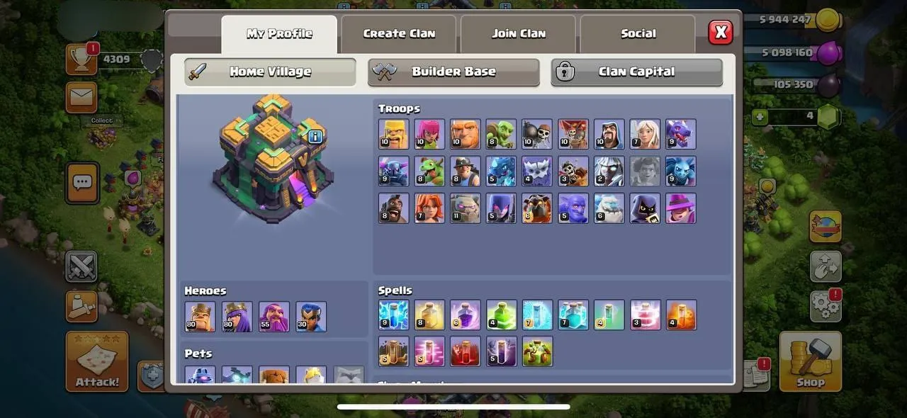 TH14 NEAR MAX⚡️ALL HERO MAX⚡️6B⚡️HERO-80-80-55-30⚡️OP PROFILE⚡️MAX DEFENCE⚡️XP-222⚡️NC-500⚡️BH OP⚡️CHEAP⚡️HOT DEAL⚡️