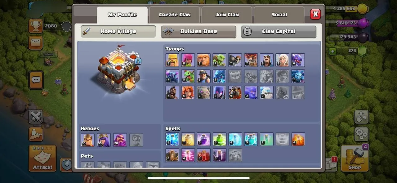 TH11 NEAR MAX⚡️273 GEMS⚡️HEROS MAX⚡️HERO-50-50-20⚡️OP PROFILE⚡️OP DEFENCE⚡️XP-129⚡️MAGIC ITEMS OP⚡️BH OP⚡️CHEAP⚡️