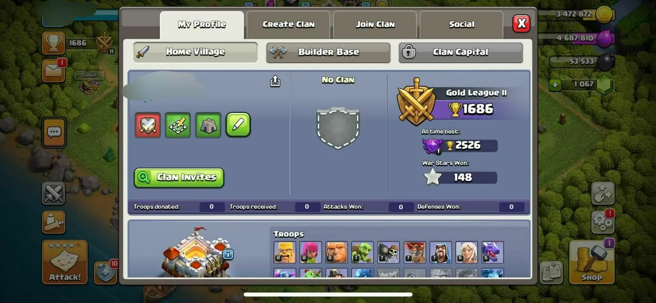 TH11 ACC⚡️1060 GEMS⚡️HERO-43-37-15⚡️OP PROFILE⚡️NC-500⚡️MAGIC ITEMS OP⚡️CHEAP⚡️