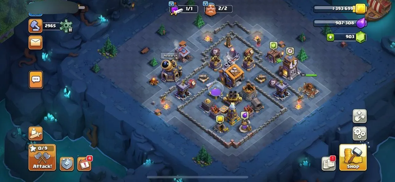 TH14 WARDEN MAX⚡️6B⚡️1000 GEMS⚡️HERO-64-75-55-25⚡️OP PROFILE⚡️OP DEFENCE⚡️XP-185⚡️NC-AVAILABLE⚡️777 MEDALS⚡️MAGIC ITEMS OP⚡️BH OP⚡️CHEAP⚡️HOT DEAL ⚡️
