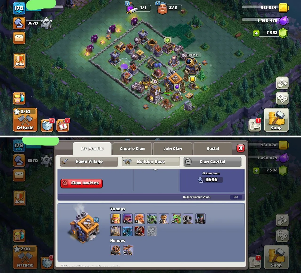 DONATION TH15 | 7500 GEMS | GOOD DEFENCES | RENAME FREE |MAGIC ITEMS |5087 ATB | HEORES 53-56-40-32-19| INSTANT DELIVERY