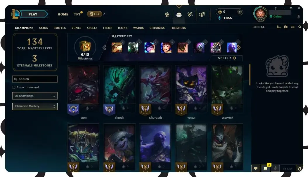 🔥 EUW 🎭 46 Champions 🎃 10 Skins 📈 Level 57 💰 1866 BE | 🟠 Full Access | 🔴 EUW Leauge of legends Account for Sale