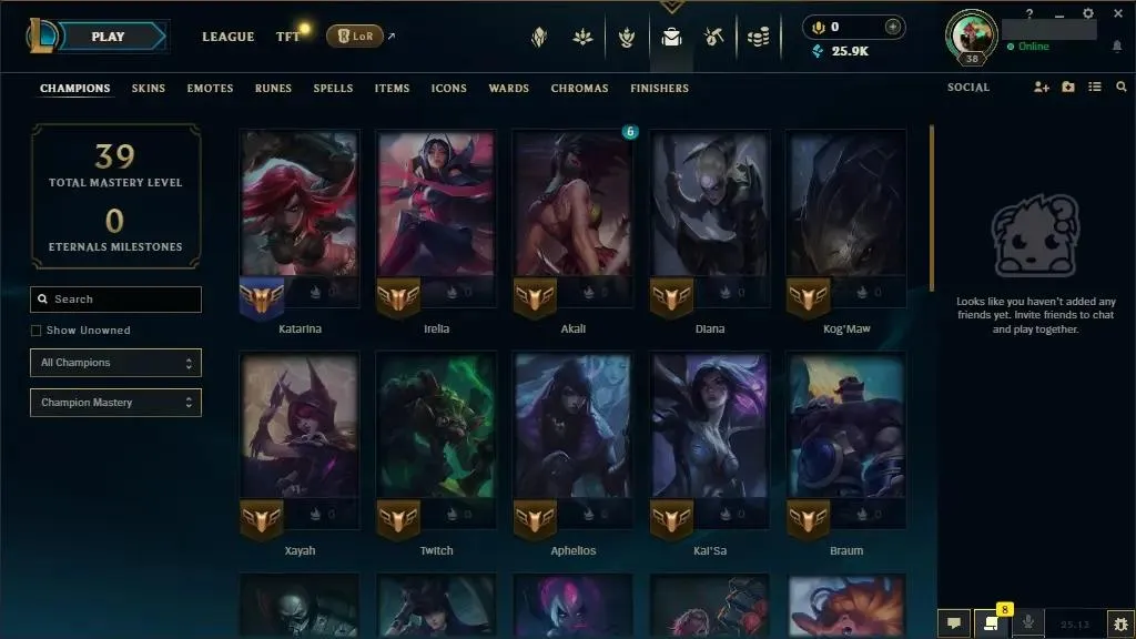 EUW ✅👑Arcane Brawler VI👑- ♟️Champions:32 🎨 Skins: 3 LV: 38 👑 1st Owner #0489