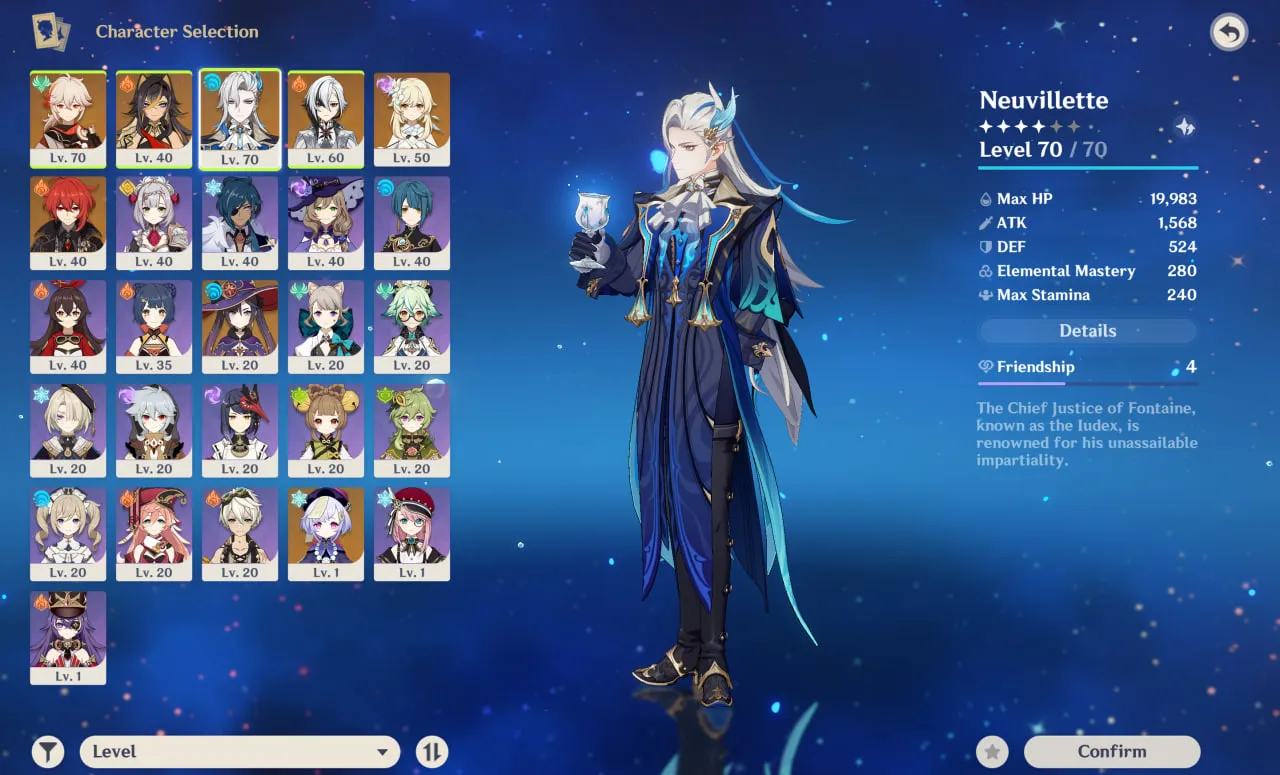 ASIA SERVER | AR 51 | WL 6 | 26 CHARACTERS |Neuvillette |kazuha | HOYO LOGIN | INSTANT DELIVERY 