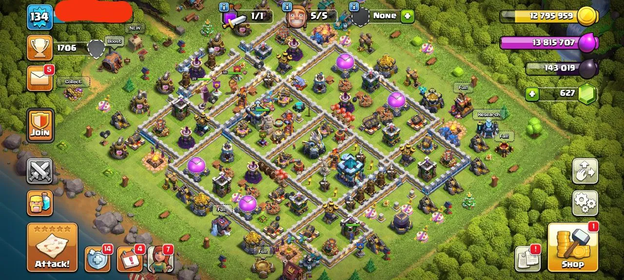 DECENT TH13 | GOOD DEFENCES | RENAME -500 | 760 CWL MEDALS |MANY MAGIC ITEMS| HEORES 49-55-40-29-03 | INSTANT DELIVERY