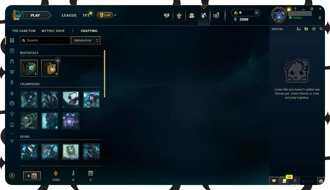 【EUW】42 Champions |  ✅ Level 33 | 🔵 3200 BE | 🟠 1320 OE | 🎁 5 Chests ⸱ EUW league of legends account for sale