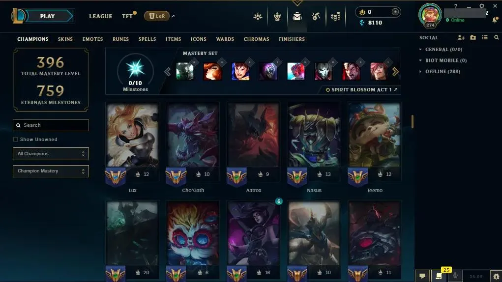 【LAN】✅ lv 274 ⭐ 125 Champs ⭐ 113 Skins ⭐ 14 Chromas ⭐ LAN league of legends account for sale