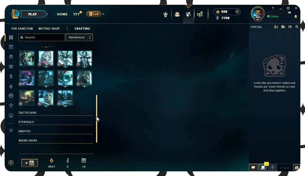 [🔥 EUW 🔵 Unranked | 🟡 Level 47 | 🟢 50 Champions | 💰 7798 BE | 🟣 12 Skins | 🟠 4867 OE | 🏆 14 Chests | 💎 208 RP | Full Access][ Perfect for Smurfs / LOL Account for Sale]