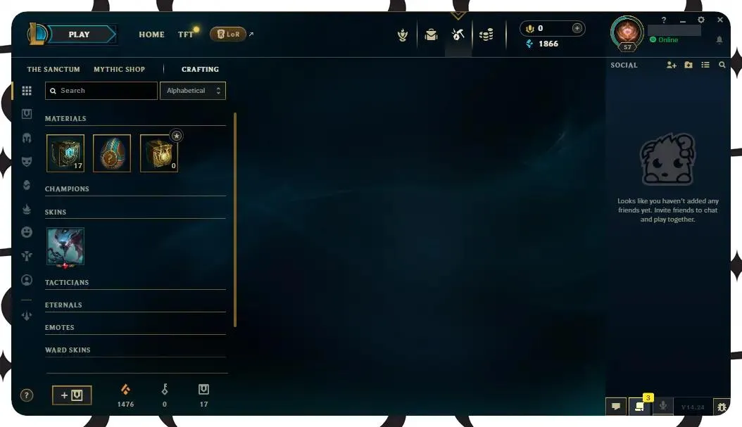 🔥 EUW 🎭 46 Champions 🎃 10 Skins 📈 Level 57 💰 1866 BE | 🟠 Full Access | 🔴 EUW Leauge of legends Account for Sale