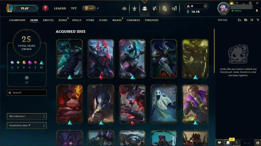 【EUW】✅ Handmade | Unranked | 🧙‍♂️ 86 Champs | 🎨 25 Skins | 🎖️ Level 170 | 💠 16124 BE | 🔐 Full Access | ⚡ Instant Delivery #0472