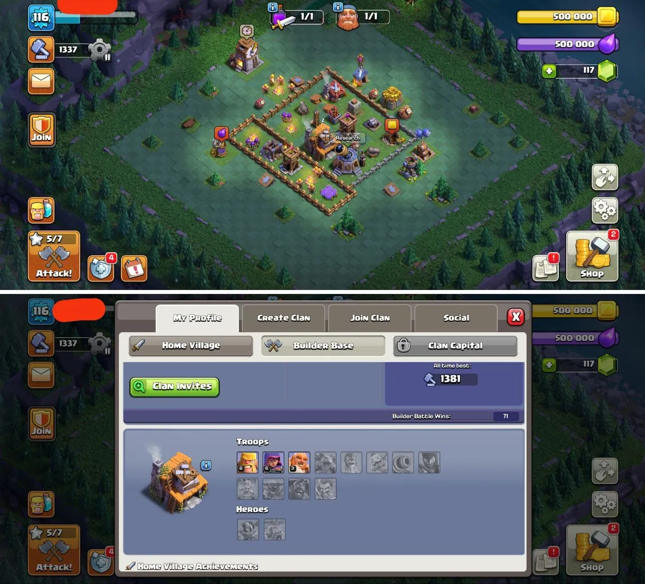 DECENT TH12 | 2602 ATB | GUD DEFENCES | 1K WAR STAR| MANY MAGIC ITEMS| HEORES 28-39-20-20| INSTANT DELIVERY