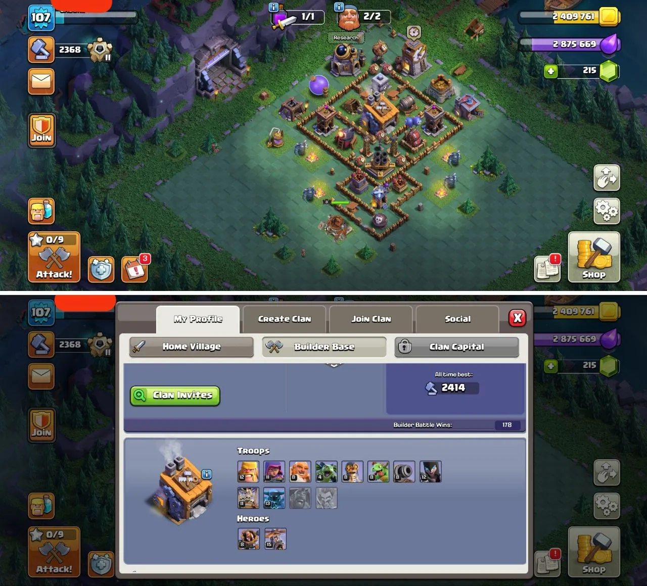 DECENT TH12 | 3312 ATB | GUD DEFENCES | MANY MAGIC ITEMS| HEORES 32-37-20-18 | INSTANT DELIVERY
