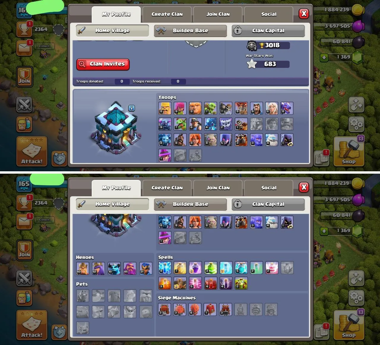 TH13 SEMI MAX |GOOD DEFENCES | RENAME 1000 | 300 CWL MEDALS | EPIC EQUIPMENT| HEORES 60-62-41-45-21 | INSTANT DELIVERY