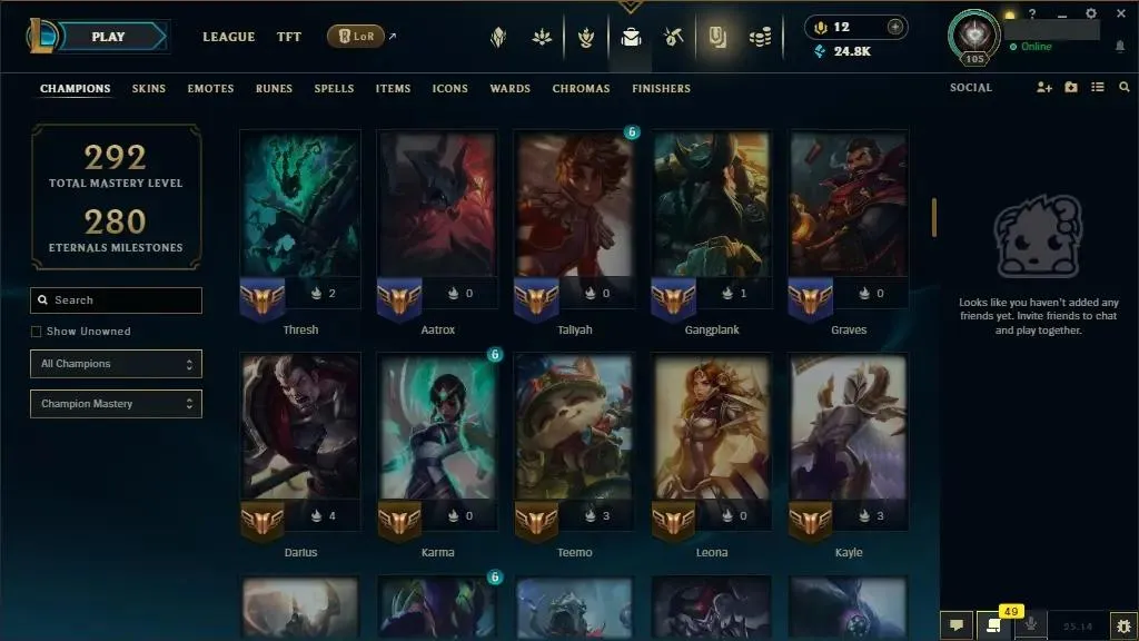 [CHEAPEST]👑 NA ⭐Handmade ♟️ Champs: 138 ⚡ 21 Skins ⭐ LV: 105 💰 BE: 24820 ♾️ Lifetime Ownership 📧 Full Email Access 👑 High Quality Riot Account #0495