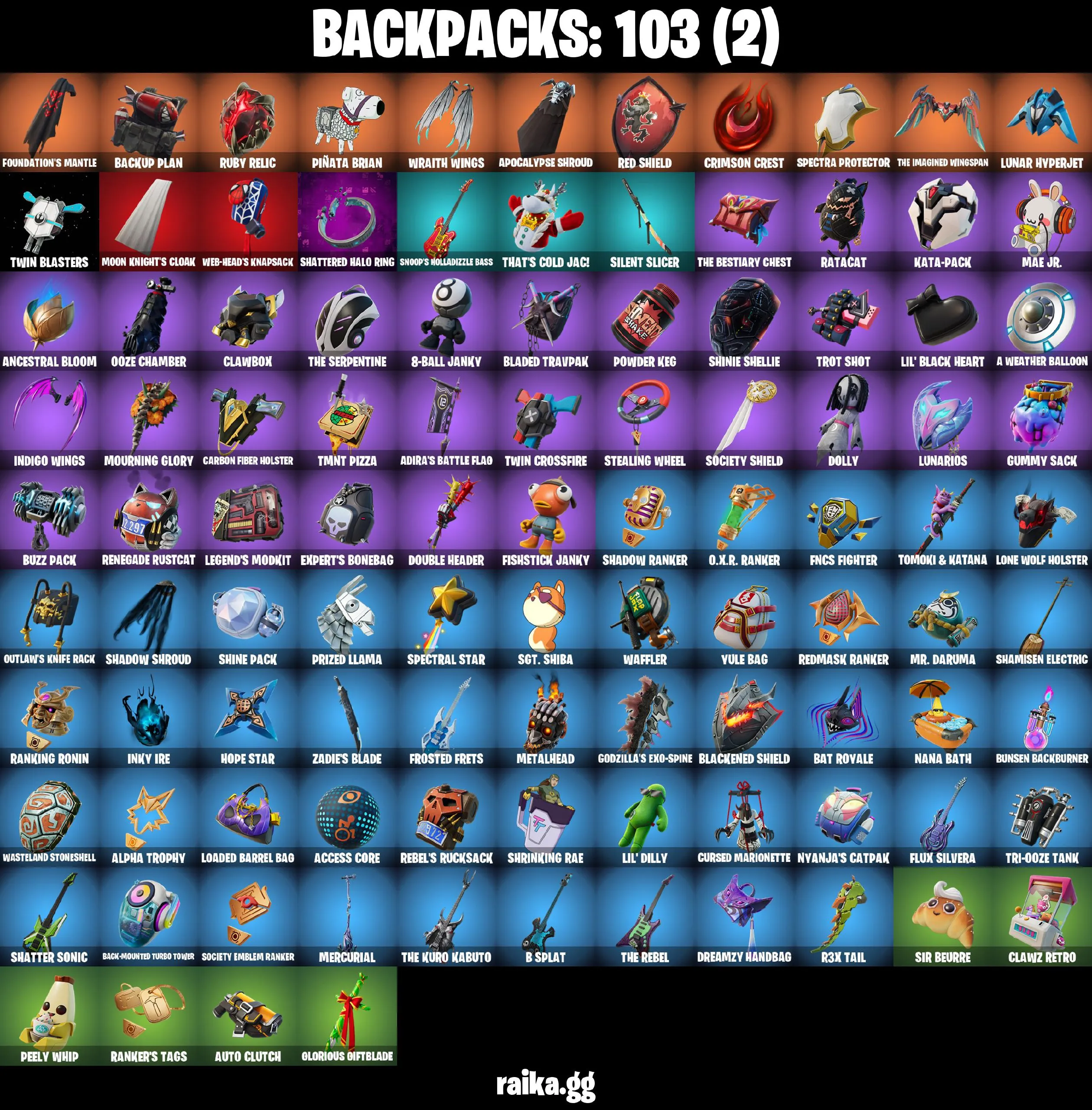 [PC/XBOX/NIN] 60 skins | Grind | Havoc | Clutch | Sub Commander | Harbinger Armor Omegarok | Spectra Knight | Burning Ambition Valeria | Fancy Peter Griffin | 450 VB