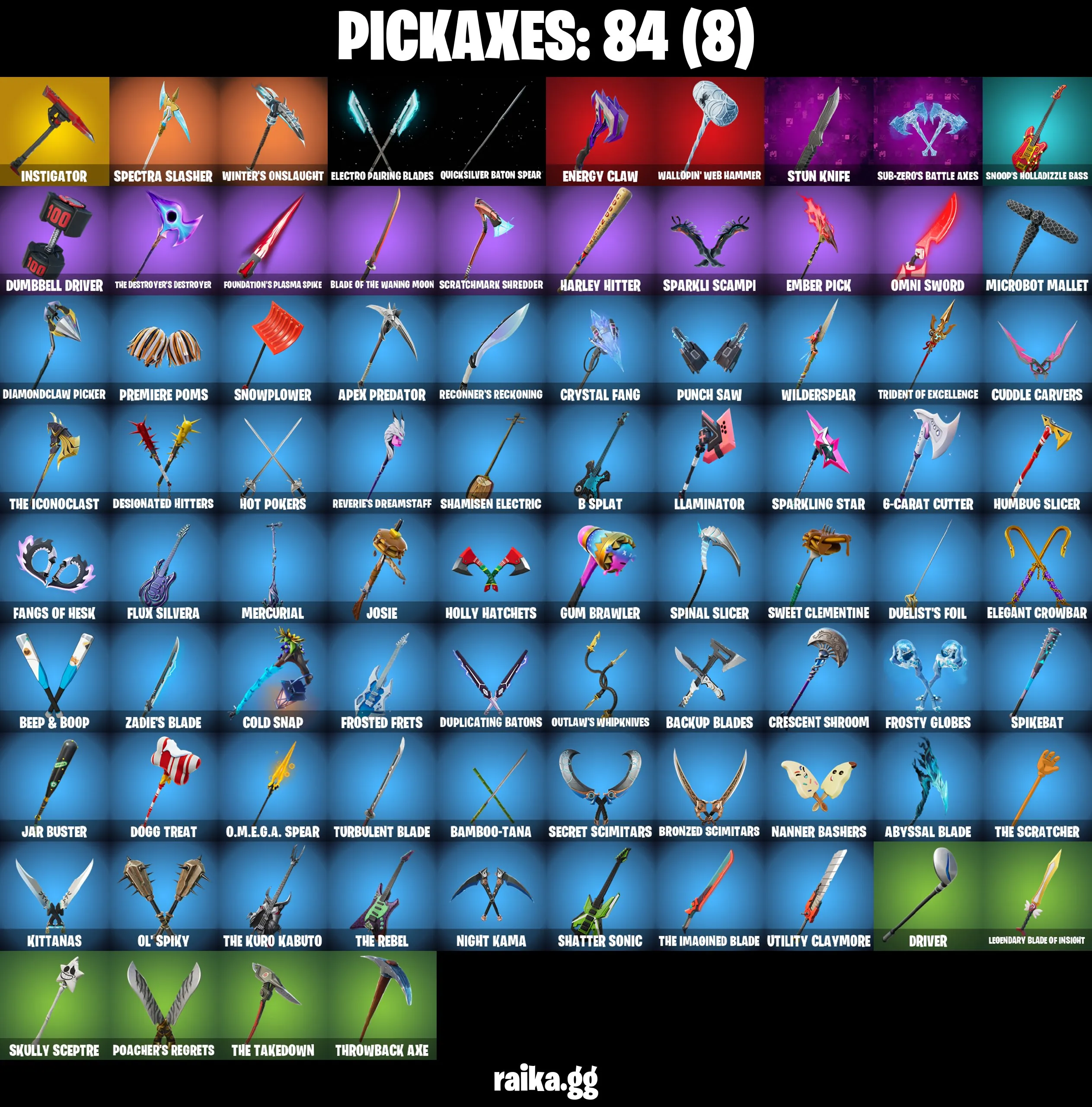 [PC/XBOX/NIN] 60 skins | Grind | Havoc | Clutch | Sub Commander | Harbinger Armor Omegarok | Spectra Knight | Burning Ambition Valeria | Fancy Peter Griffin | 450 VB