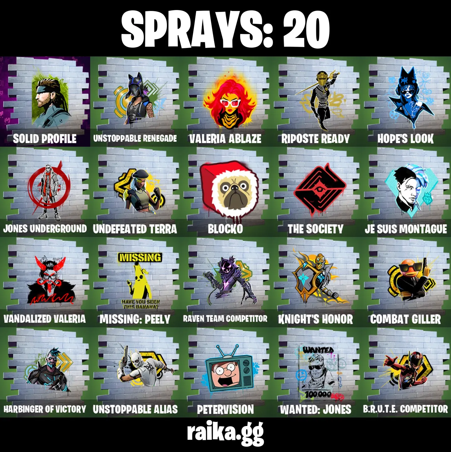 [PC/PSN/XBOX] 14 skins | John Wick | Burning Ambition Valeria | Red Knight | Peter Griffin | Solid Snake | Shock Brawler Oscar | Vengeance Jones | Montague | 200 VB