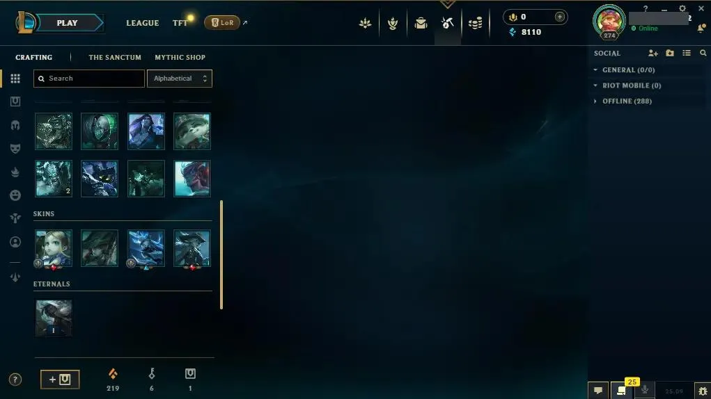 【LAN】✅ lv 274 ⭐ 125 Champs ⭐ 113 Skins ⭐ 14 Chromas ⭐ LAN league of legends account for sale