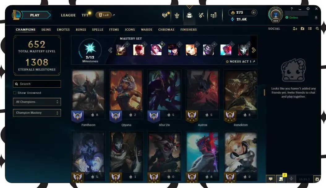 🌍【EUW】🔥 All Champs ✅ | 🎖️ Level 488 | 🎨 233 Skins | 💙 21K BE | 💎 273 RP | 🧙‍♂️ 49 Wards | 🌈 58 Chromas | 🔐 Full Access 🔥