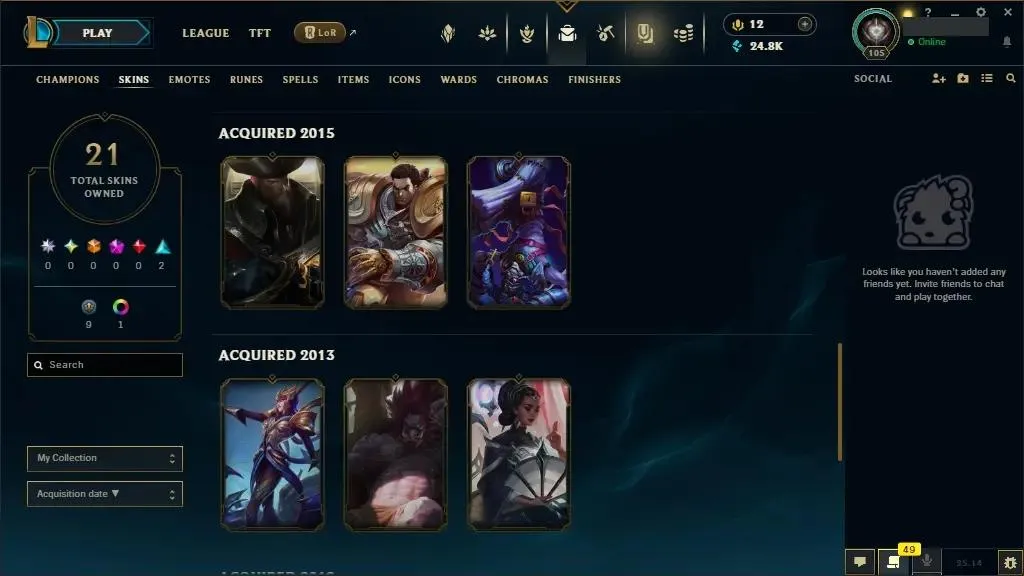 [CHEAPEST]👑 NA ⭐Handmade ♟️ Champs: 138 ⚡ 21 Skins ⭐ LV: 105 💰 BE: 24820 ♾️ Lifetime Ownership 📧 Full Email Access 👑 High Quality Riot Account #0495