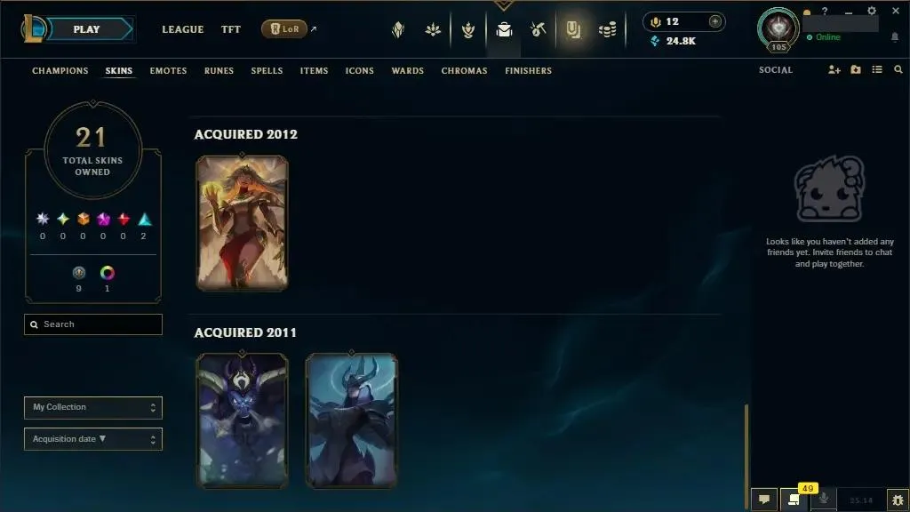 [CHEAPEST]👑 NA ⭐Handmade ♟️ Champs: 138 ⚡ 21 Skins ⭐ LV: 105 💰 BE: 24820 ♾️ Lifetime Ownership 📧 Full Email Access 👑 High Quality Riot Account #0495