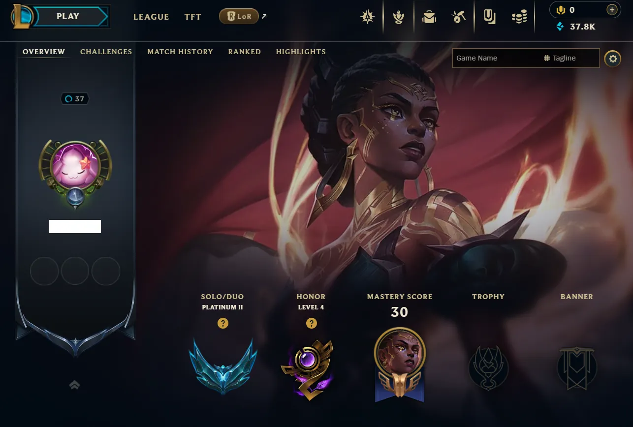 EUW 🔱 PLAT 2 🔱 63% WINRATE  🔱 GOOD LP GAINS 🔱 37800 BE 🔱 MID MAIN 🔱 VANGUARD SAFE 🔱 Unverified Mail 🔱 Handleveled 🔱