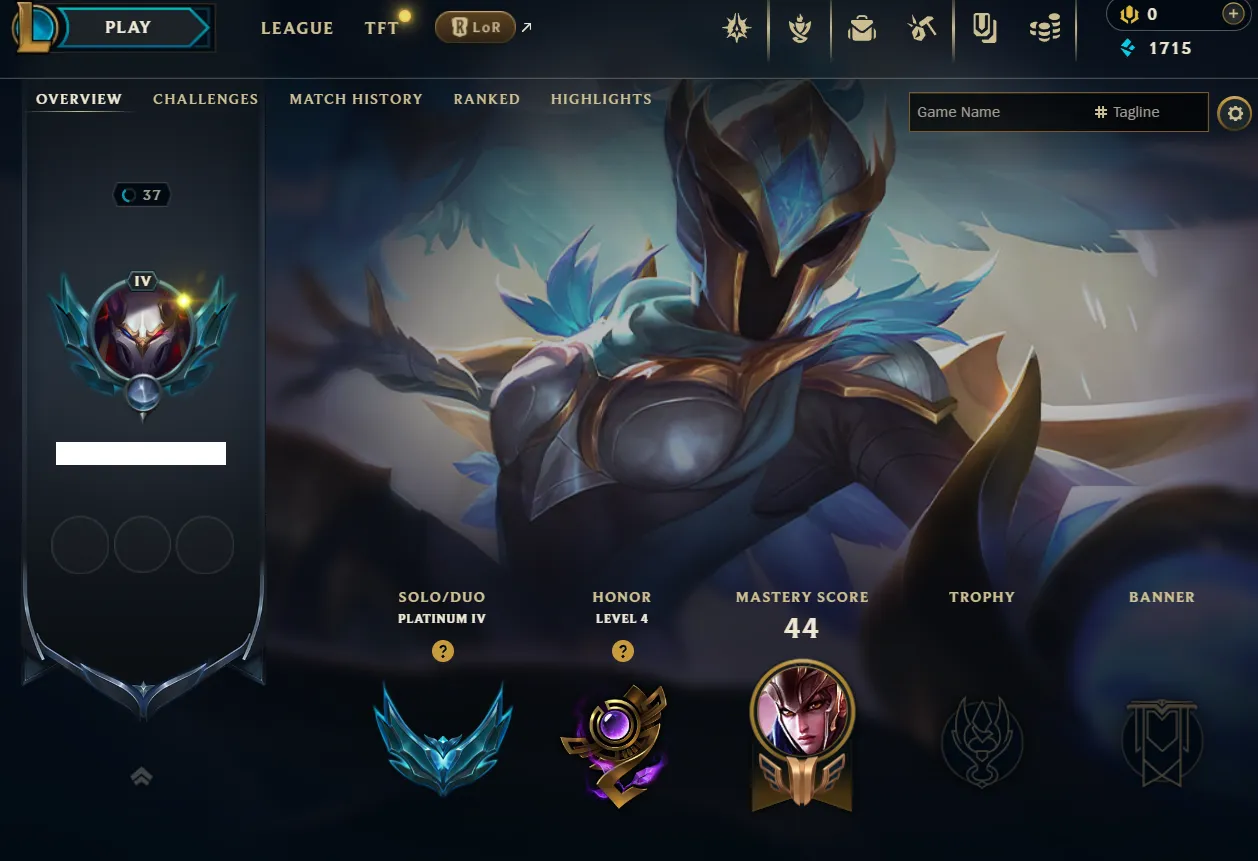 EUNE 🔱 PLAT 4  🔱 71% WINRATE 🔱 INSANE +38 LP GAINS 🔱 MID MAIN 🔱 VANGUARD SAFE 🔱 Unverified Mail 🔱 Handlevled 🔱