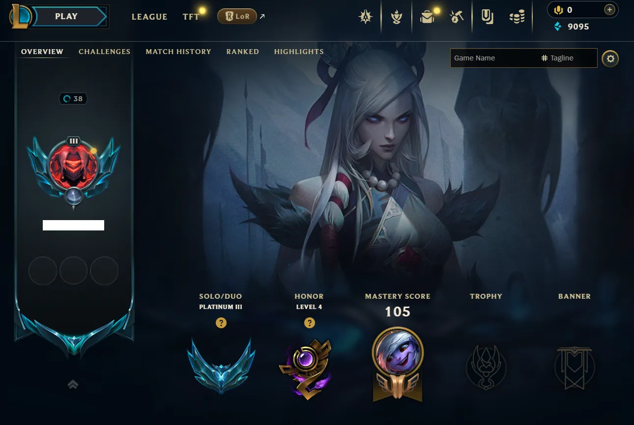 EUW 🔱 PLAT 3 🔱 INSANE +34 LP GAINS 🔱 4 SKINS 🔱 LEVEL 38  🔱 VANGUARD SAFE 🔱 Unverified Mail 🔱 Handleveled 🔱