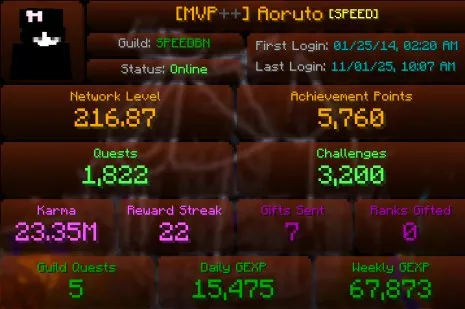 MC40 // MVP++ 216 LVL 274 BedWars Star 6 UHC Star