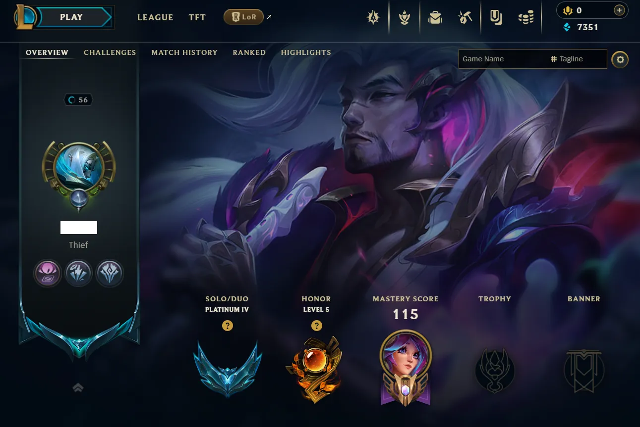 EUW 🔱 PLAT 4 🔱 57% WINRATE 🔱 GOOD LP GAINS 🔱 17 SKINS 🔱 LEVEL 56 🔱 VANGUARD SAFE 🔱 Unverified Mail 🔱 Handleveled 🔱