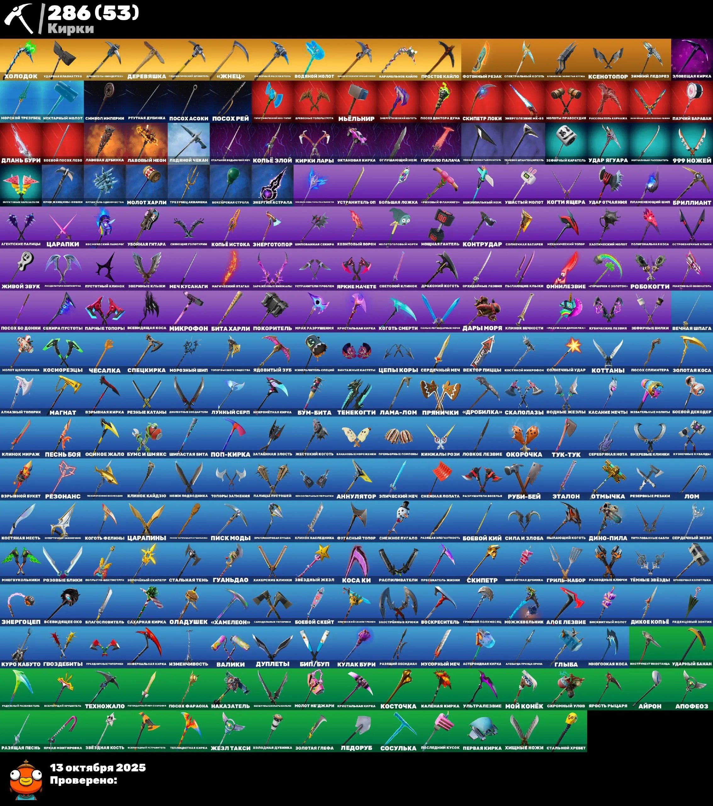 F878 Glow, Gold Brutus, Gold Midas, Resolute Playmaker, Bone of Discord, 275 Skins, OG STW, 54 Exclusives, Max Styles (G)