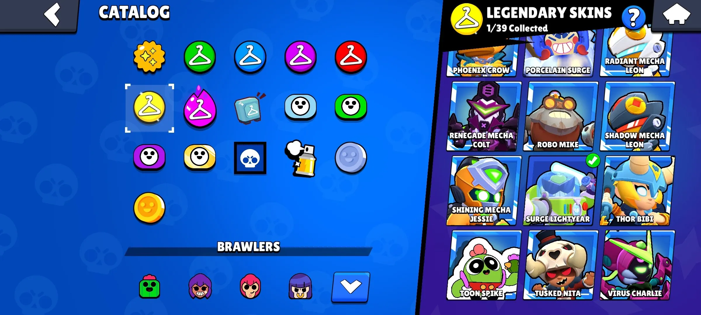 BS1938 29K Trophies | 81 Brawlers | 160 Skins | Demon Mortis, Godzilla Buzz, Mecha Lotus Piper, Phoenix Crow, Radiant Mecha Leon, Shadow Mecha Leon