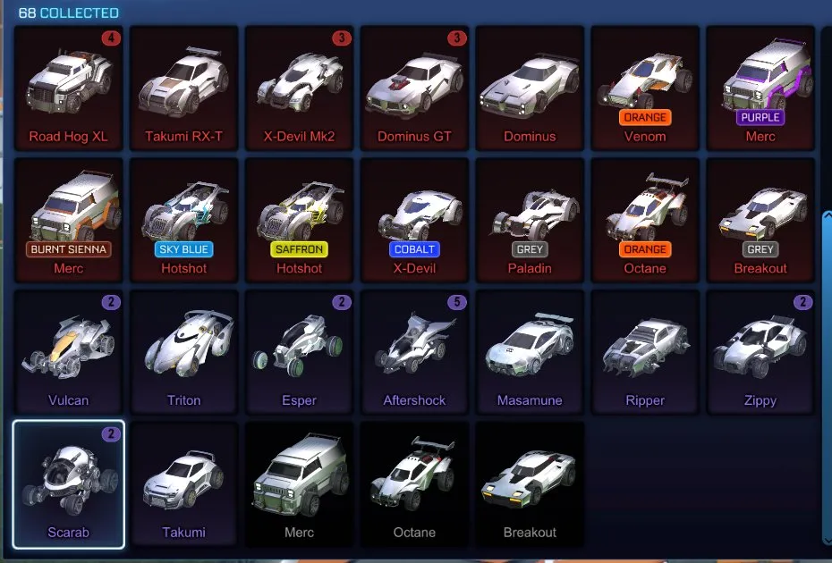 STOCK432 //Fennec, 68 Cars, 34 Black Market, Painted and Rare Items, Wheels, Check Screenshots