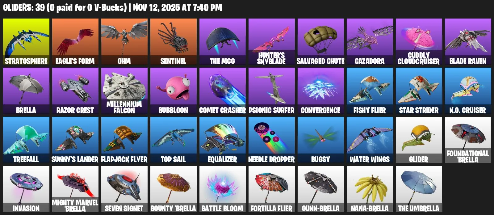 F1028 23 Skins - Leviathan Axe, Cloud Striker, Eternal Knight, Mandalorian, Derby Dynamo, Siona, Kit, Reese, Scuba Jonesy, Mancake, Jules 