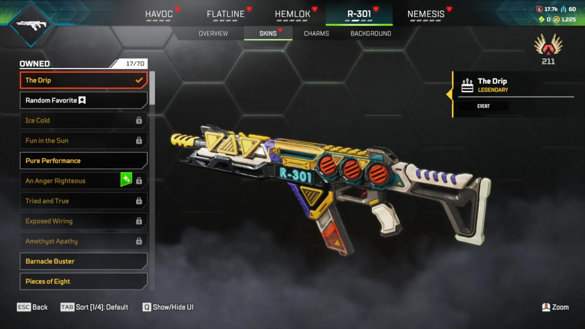 AP616 Level 90 | Rookie Rank | Ash Heirloom Energy Reader | Watson Heirloom Cold Snap Peacekeeper | Bear Arms Bangalore | The Drip R-301 | Pointed Question Flatline | Cyber Claw Volt