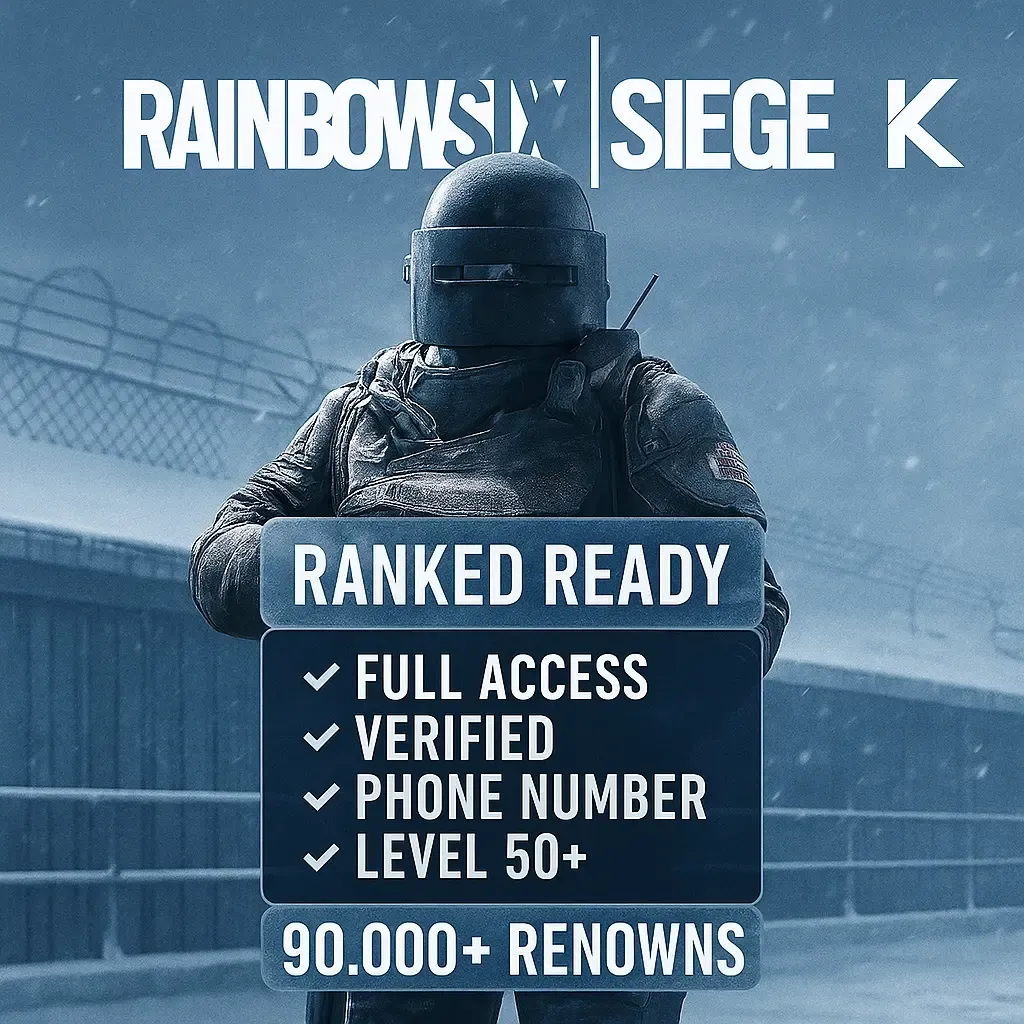 🍔 Ranked Ready 🥋 Smurf R6S Account 🧠 Verified Phone Number 🎨 12-40 Alpha Packs 🌪️ 1-2x Beginner Packs 🧾 Level 50 🔮 90746 Renown 🧲 Unlimited Login – Custom Credentials #K6T9M