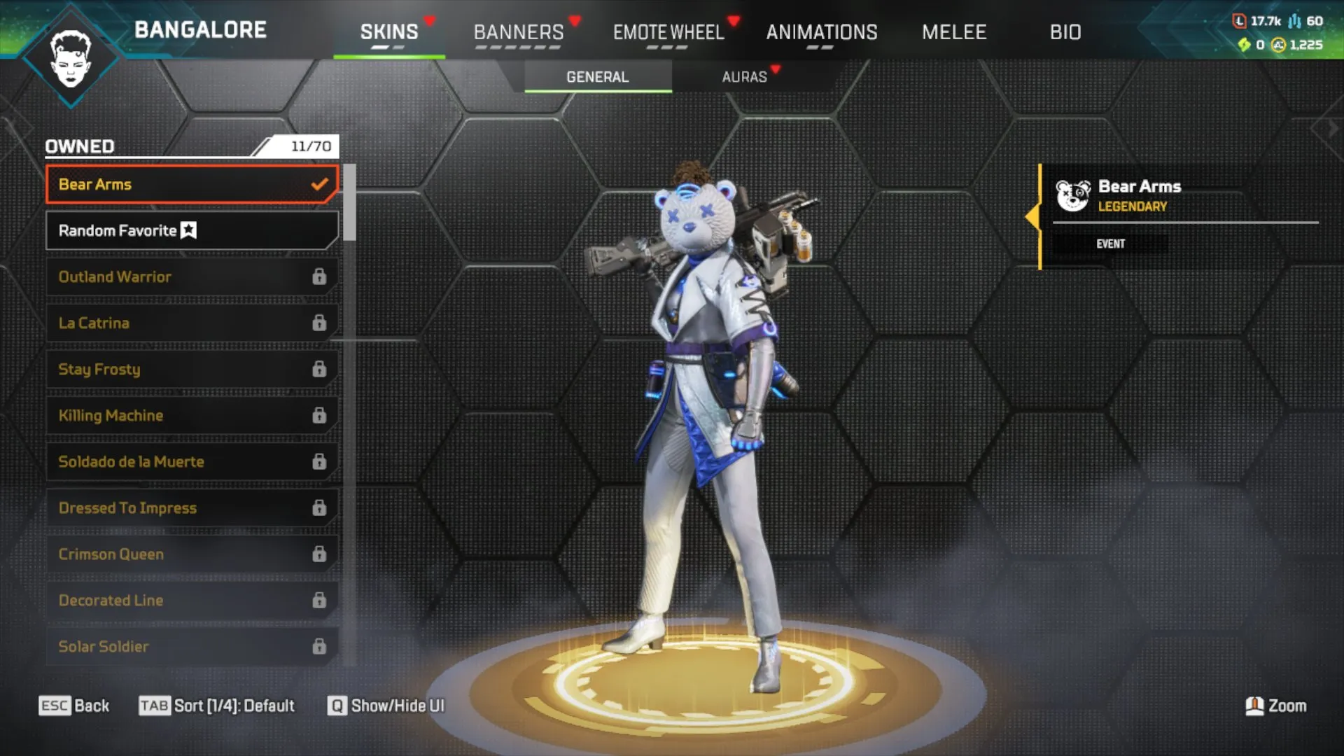 AP616 Level 90 | Rookie Rank | Ash Heirloom Energy Reader | Watson Heirloom Cold Snap Peacekeeper | Bear Arms Bangalore | The Drip R-301 | Pointed Question Flatline | Cyber Claw Volt