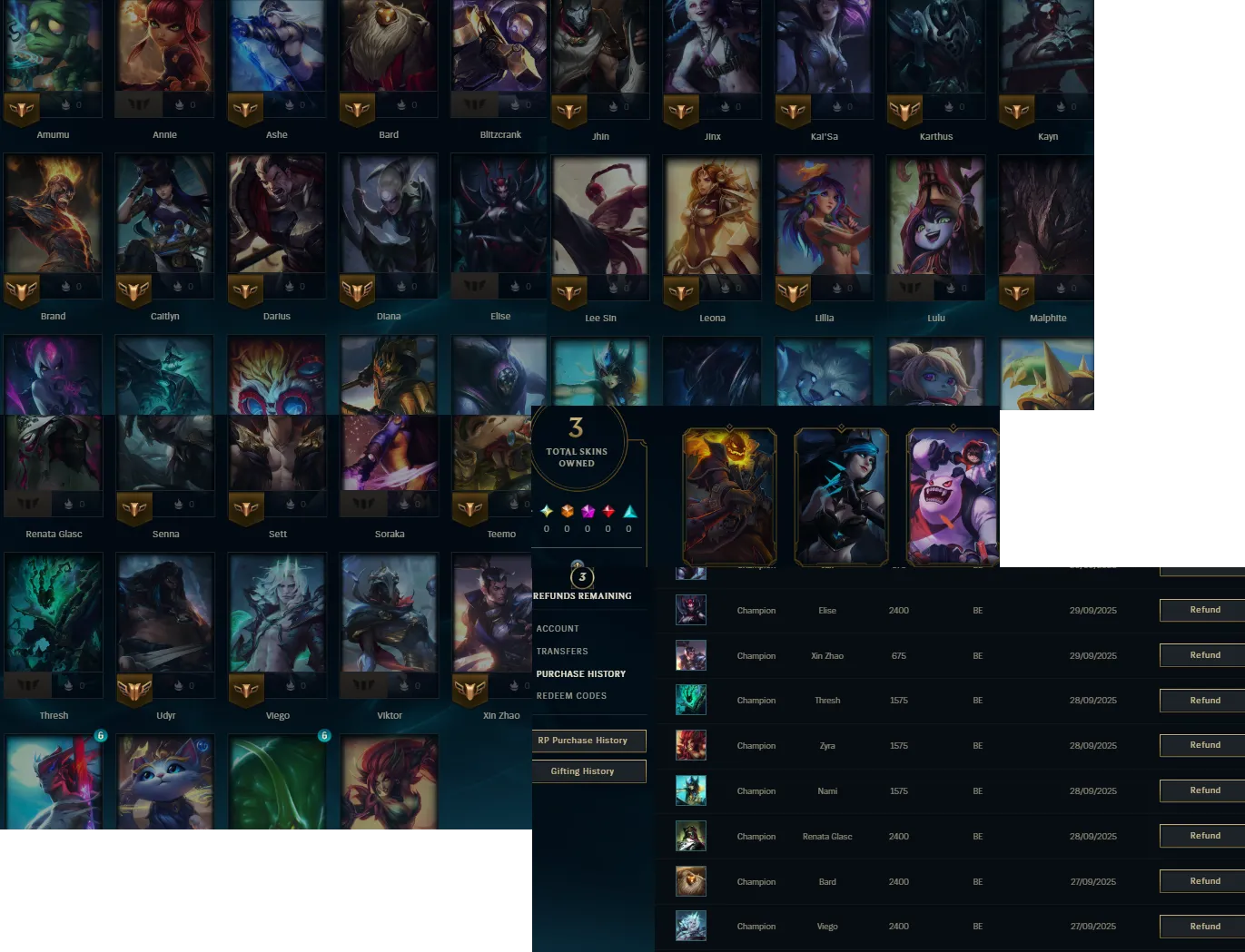 🔥Emerald 2 10LP High MMR Handleveled💎20K BE 44Champs 3Skins⭐Name Changeable✅Lifetime Ownership Guarantee - Never Taken Back