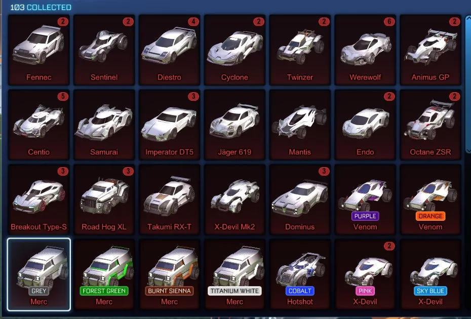 STOCK602 Fennec, TW Merc, Painted Venom, 130 Exotic Drops, Many Black Market Decals & Goal Explosions