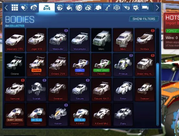 STOCK413 //Fennec, 64 Cars, Over 300 Black Markets/Exotics/Imports, Sub-Zero, Mainframe, Party Time, Dueling Dragons, Fire God, Popcorn, Singularity, Stella, Zomba, Zowie, Looper, Painted Hotshot, Orange and Coba