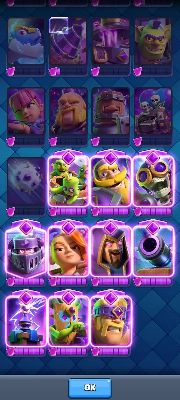 CR522 Maxed Arena 25 Account 10.7k Trophies, 9 Level 15 Elites, 17 Level 14, 10 Evolutions, 70 Emotes, 8 Tower Skins, 53 Banners, 1.3k Gems, 151k Gold 